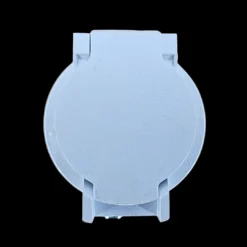 Surface-mounted vacuum cleaner socket - white - PVC