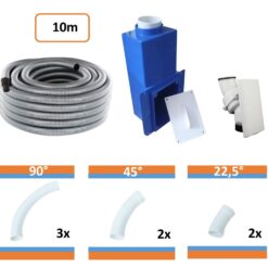 Hide-a-Hose Combikit 10m - Solid wall