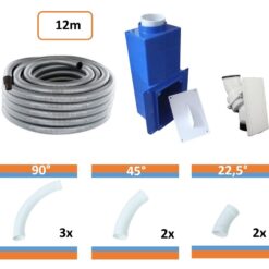 Hide-a-Hose Combikit 12m - Solid wall