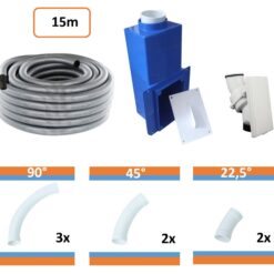 Hide-a-Hose Combikit 15m - Solid wall