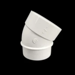 PVC elbow 30° - spigot socket - white