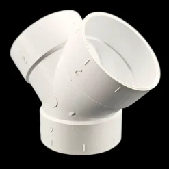 PVC Y-piece - 45° - sleeve-sleeve-sleeve